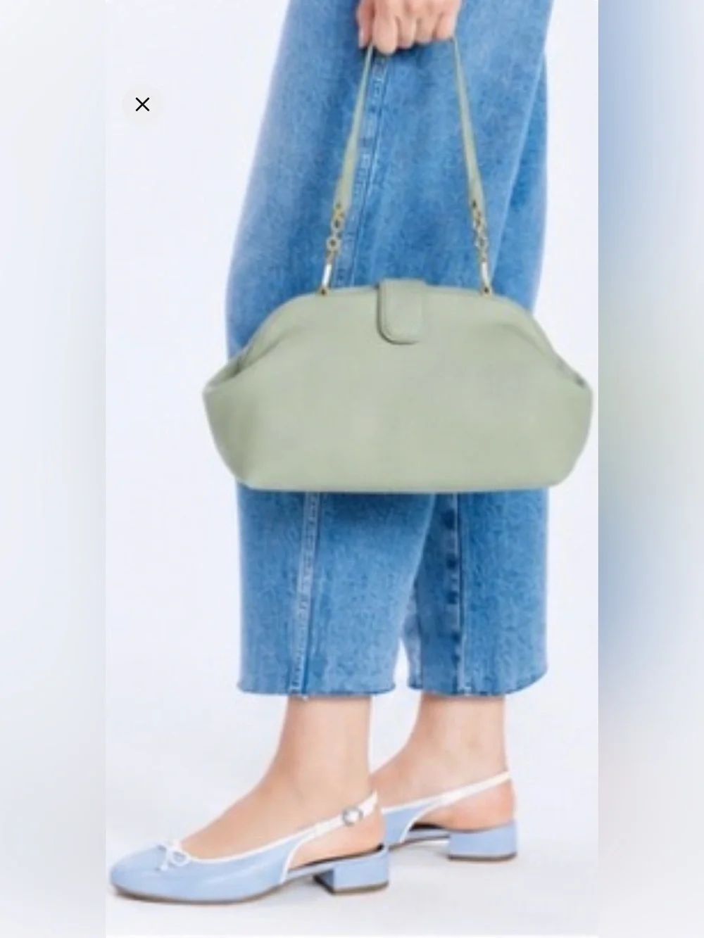Free assembly Everyday Crossbody Bag in Red or Light green with Gold Hardware